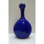 Huge Edwardian Chemists blue Apothecary bottle with stopper, 47 cm high Both bottle and stopper