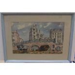 Large Sydney Arrobus (1901-1990) watercolour "Brighton sea-front", signed, framed 34 x 53cm