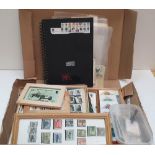 Quantity of motor related stamps & cards including PDQ, cigarette cards, framed pictures and a large