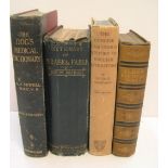 4 books - 1907 "Dogs Medical Dictionary" by A J Sewell, 1883 "Dictionary of phrase and fable" by