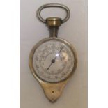 Antique French opisometer with tiny compass, complete with its original leather cover. Both