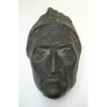 Unsigned, good quality, mid 20thC plaster death mask - Dante Alighieri, with hanging loop 18 x 17 cm