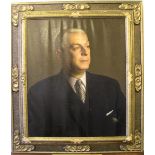 Stanley Reed oil on canvas portrait of W H Capper, signed in wide, heavy period frame (a/f). 61 x 51