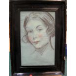 Harry John Pearson (1872-1933) pastel "head study of the artists neice", studio stamped verso,