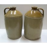 Pair of large Victorian stoneware flagons, both 38 cm high Provenance - ex-18thC Ribble Valley
