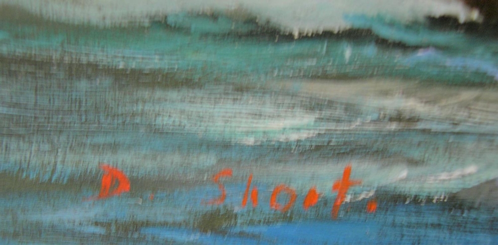 David Short marine scene oil, signed and framed 13 x 23cm - Bild 3 aus 4
