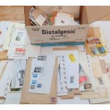 Box of postal history, commercial mail & postcards etc