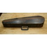 Old wooden violin case 72 cm in length