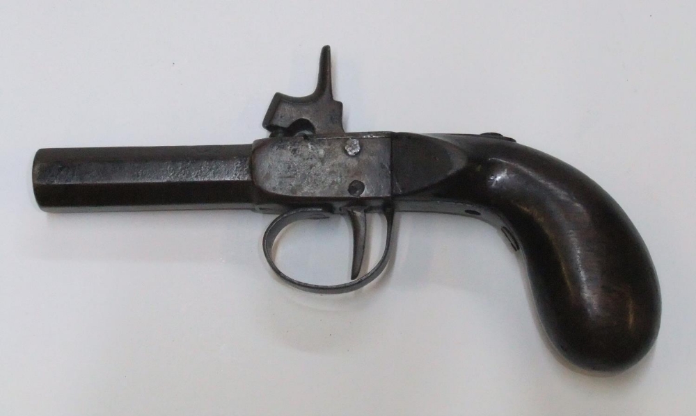 Georgian ladies muff pistol with octagonal barrel 17 cm in length - Image 2 of 2