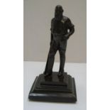Edwardian, antique bronze of the cricketer W G Grace 14 cm high, 540 grams
