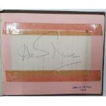 Mid 20thC autograph book with David Niven signature