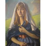 Leonard John FULLER (1891-1973) oil on canvas "Madonna of the buttercup", signed and inscribed to