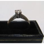 18ct white gold diamond solitaire ring (approx 0.2ct) Approx 3.1 grams gross, size I