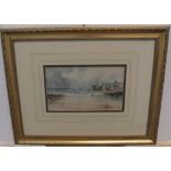 Frederick William Reaveley (1870-1950) coastal scene watercolour, signed , 20thC frame and mount