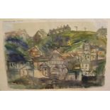 Maurice Mancini ROITH (1900-1958), watercolour, view of Fowey, Cornwall, initialled and dated