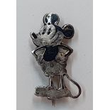 Old Charles Horner, sterling silver "Mickey Mouse" pin badge