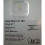 Certified Ethiopian Opal, pear cut, 0.30ct