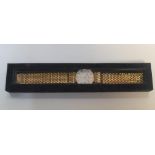 Vintage ladies Warwick Watch Co gold plated with metal strap, Never worn, still in original box