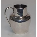 Hallmarked, small silver cream jug in plain form, 93 grams