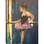 Donald Hamilton FRASER (1929-2009) oil "Dancer, Reflected light", signed, original label to