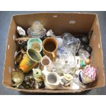 Box of mixed collectables and ceramics (Qty)