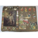 Good quality Edwardian scrapbook including very early Micky Mouse cutout images