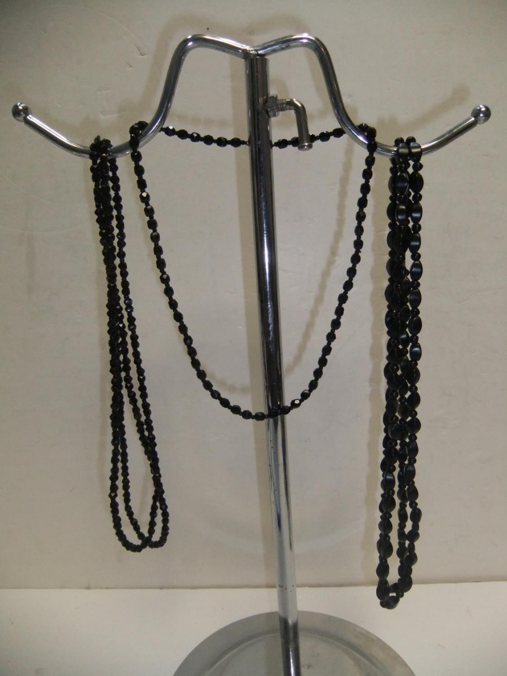 3 Victorian Whitby jet necklaces