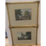 James William Miliken (act 1887-1930) pair of country cottage scenes" watercolours, signed, both