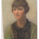 Frans SMEERS (1873-1960) 1929 oil on canvas portrait of a young lady, signed and dated, unframed