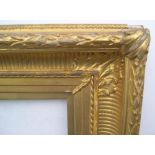 Victorian large-sized gilt gesso frame, Internal measurements are - 55 x 41 cm