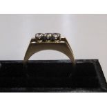 18ct yellow gold 3 stone diamond ring (approx 0.15ct) Approx 3.2 grams gross