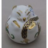 Royal Crown Derby, sleeping field mouse, paperweight Approx 6 x 5 cm