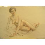 Ronald D Moore, (1950s) 3 watercolours & 2 pastels, all unframed All are in good, clean condition,