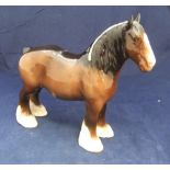 Large Beswick, Clydesdale horse, 21cm high - excellent condition