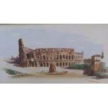Stefano DONADONI (Italy 1844-1911) watercolour "The Colosseum, Rome" in original ornate frame,