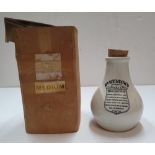 Antique "Dr Nelson's" stoneware inhaler in original box, 18 cm high Good condition