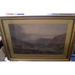 Large, Charles Grant DAVIDSON (1824-1902), 1848 watercolour "Extensive valley scene" signed, dated