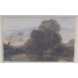 Attributed to Richard Principal LEITCH (c.1800-c.1880), watercolour "The quiet pond", unsigned,