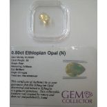 Certified Ethiopian opal, Pear cut, 0.8ct