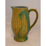 Large antique Majolica corn jug 29 cm high