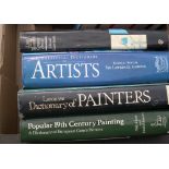 6 art reference hard-backed books to include, Larousse Dictionary of Painters, Popular 19thC