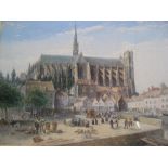 Albert H. FINDLEY (1880-1975), watercolour "Amiens market", signed, in original mount & frame & is