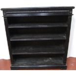 Fine Victorian ebonised wood book-case, complete and in good condition. 107cm in length, 31cm deep