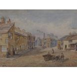 Edwin RIBY (19/20thC) watercolour "A bit of old Keighley", signed, inscribed, framed, 17 x 25 cm