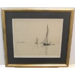 William Lionel WYLLIE (1851-1931) etching "Shrimp reach, sea reach", signed in pencil, original