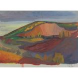 Maurice COLASSON (1911-1992) gouache, French modernist landscape, studio stamped, framed, 27 x 36 cm