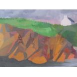 Early, Maurice COLASSON (1911-1992) gouache, "coastal cliffs", studio stamped, framed, 34 x 46 cm