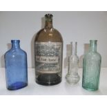 4 differing early 20thC Chemist bottles