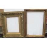 2 late Victorian gesso frames (both with minor losses'), Internal measurements are - 47.5 x 68.5