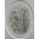 A D Lucas, small, late 19thC oval watercolour, bears signature, framed, 16 x 12 cm Fine and clean